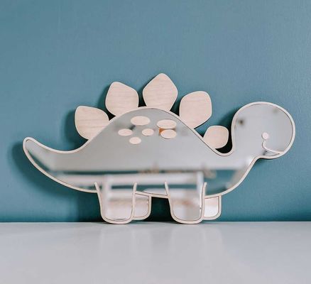 Customized Logo Holz Dinosaurier-förmige Rahmen Spiegel mit Holzrahmen und Holz