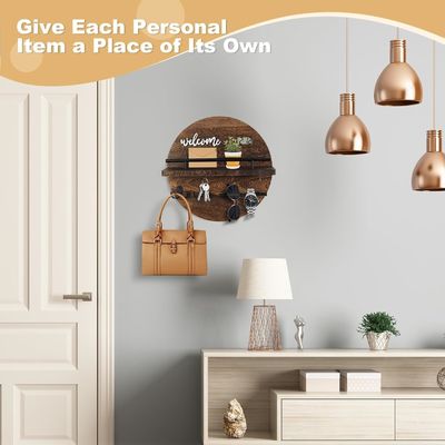 Holzschlüsselhalter im modernen Stil für die Wand Speichern Sie Platz und fügen Sie Charme an den Eingang Flur Küche Büro