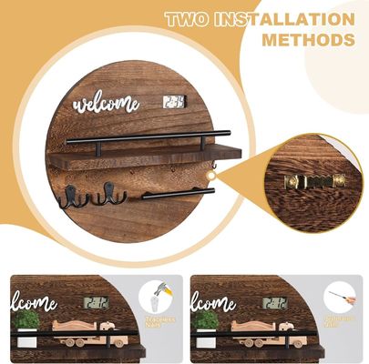 Holzschlüsselhalter im modernen Stil für die Wand Speichern Sie Platz und fügen Sie Charme an den Eingang Flur Küche Büro