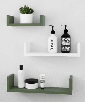 Pet Cage Wandlager Organisator Bücherregal Set von 3 Holz schwimmenden Regalen für die Lagerung