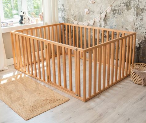 OEM Öko-freundliches Holzbett mit zusätzlichem Schutz Kinderbett Kleinkind Spielbett Massivholzbett