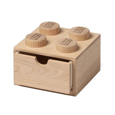 Bestellung auf Wunsch akzeptiert Lego Holz Schreibtisch Schublade 4 Seife Eichenbox für Kinderschmuck