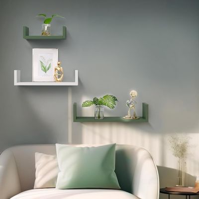 Pet Cage Wandlager Organisator Bücherregal Set von 3 Holz schwimmenden Regalen für die Lagerung