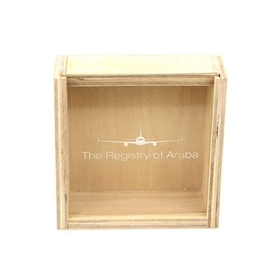 Personalisierte Logo-Branding Akzeptable Holzbox mit Gleitdeckel 10x10x3.8cm