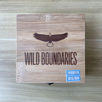 12.8x12.8x4.5cm Promotion Custom Grave Logo Bambus Geschenkbox für andere Geschenk Handwerk