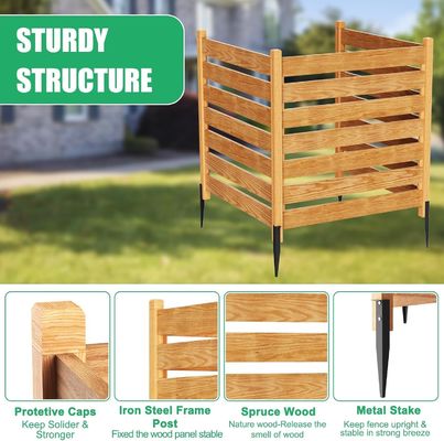 Metallpfähle 3-Panel-Datenschutz-Bildschirme Zaunplatten für Klimaanlage