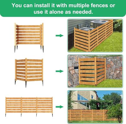 Metallpfähle 3-Panel-Datenschutz-Bildschirme Zaunplatten für Klimaanlage