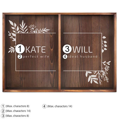 Holzschachtel für Hochzeitstag und Hochzeitsgeschenk