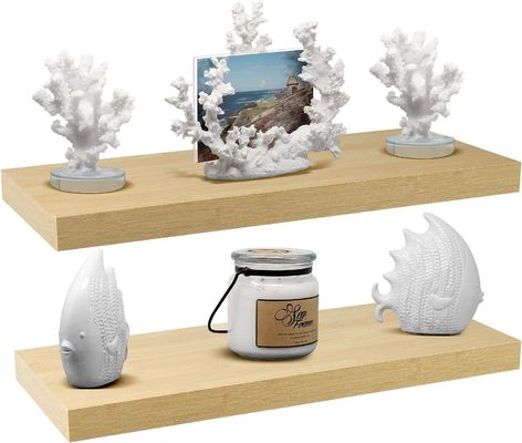 60.96cm x 22.86cm Ahorn Schwebende Wandregale 2 Stück für Küchengeräte