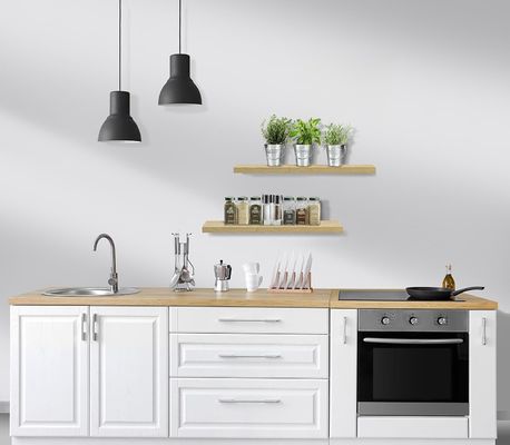 60.96cm x 22.86cm Ahorn Schwebende Wandregale 2 Stück für Küchengeräte