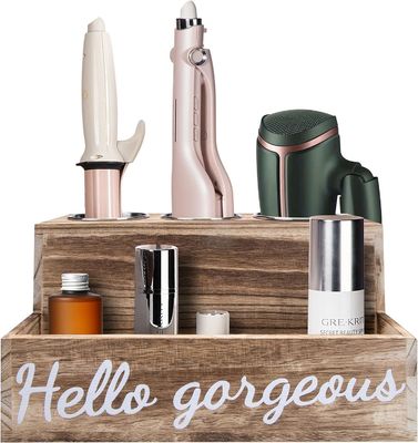 Halten Sie Ihr Badezimmer mühelos sauber mit diesem Holz-Haartrockner- und -Gelenkhalter