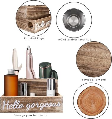 Halten Sie Ihr Badezimmer mühelos sauber mit diesem Holz-Haartrockner- und -Gelenkhalter