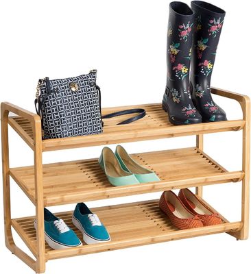 3-Schicht-Bamboo-Schuhregal für Wohnzimmer