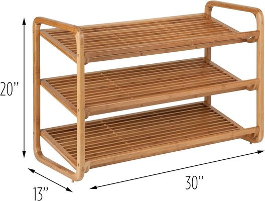 3-Schicht-Bamboo-Schuhregal für Wohnzimmer
