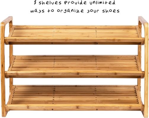 3-Schicht-Bamboo-Schuhregal für Wohnzimmer