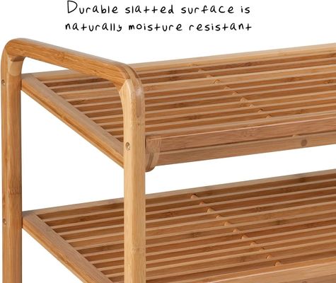 3-Schicht-Bamboo-Schuhregal für Wohnzimmer