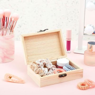 6 Packung Vorderklappen Scharnierdeckel Unfertiges Holzhandwerk Kisten für andere Geschenke Handwerk