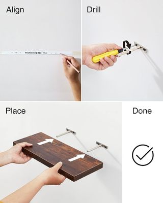 Design Custom 3 Sets Schwebende Regale Set Platz spart Wohnzimmer Dekor für Wohnzimmer Anzeige