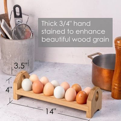 Holz-Eierkarton-Tray Handgefertigt Bambus oder Holz-Eierhalter für die Bauernhausküche