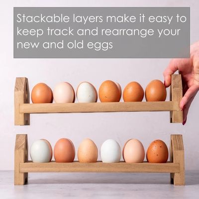 Holz-Eierkarton-Tray Handgefertigt Bambus oder Holz-Eierhalter für die Bauernhausküche