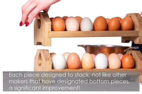 Holz-Eierkarton-Tray Handgefertigt Bambus oder Holz-Eierhalter für die Bauernhausküche