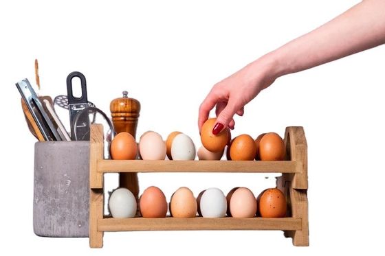 Holz-Eierkarton-Tray Handgefertigt Bambus oder Holz-Eierhalter für die Bauernhausküche