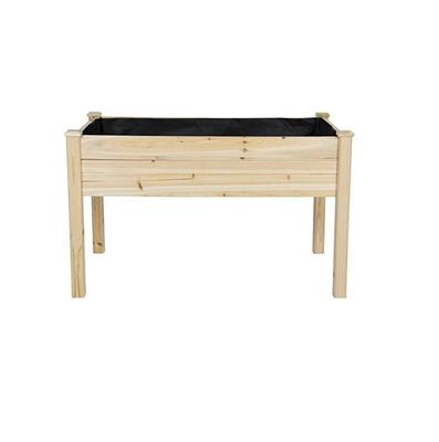 48x24x30in hochgebaute Holzpflanzschachtel für Hinterhof Glanzlaminierung Holz