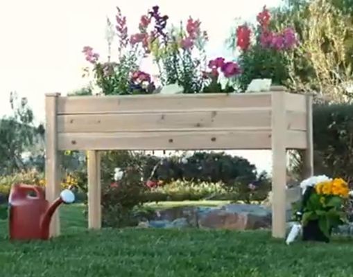 48x24x30in hochgebaute Holzpflanzschachtel für Hinterhof Glanzlaminierung Holz