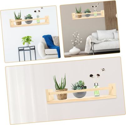 Holzdekorativ gehängtes Regal 2 Stück für Bücher Blumenkrug und Kindergarten-Organisator Geschenk