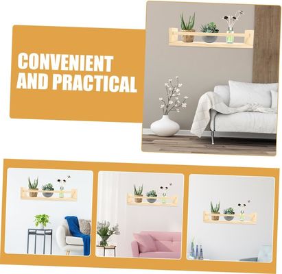 Holzdekorativ gehängtes Regal 2 Stück für Bücher Blumenkrug und Kindergarten-Organisator Geschenk