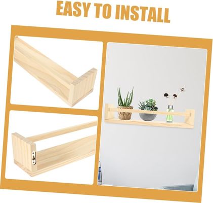 Holzdekorativ gehängtes Regal 2 Stück für Bücher Blumenkrug und Kindergarten-Organisator Geschenk