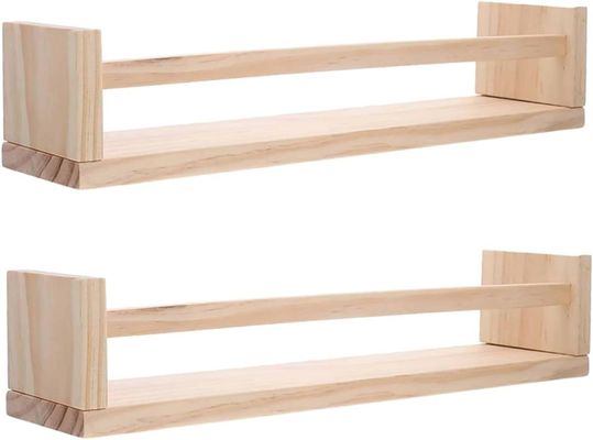 Holz-Hängeregal für Bücher und Blumenkrüge