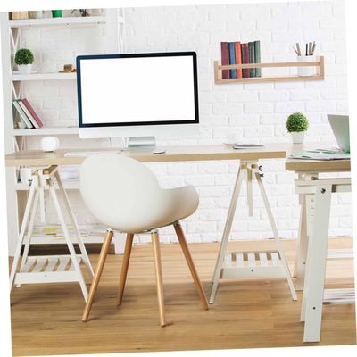 Holz-Hängeregal für Bücher und Blumenkrüge