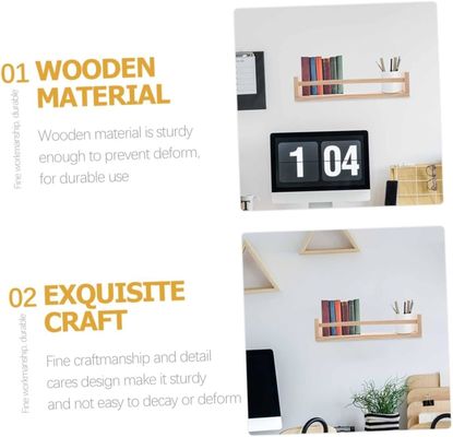 Holz-Hängeregal für Bücher und Blumenkrüge