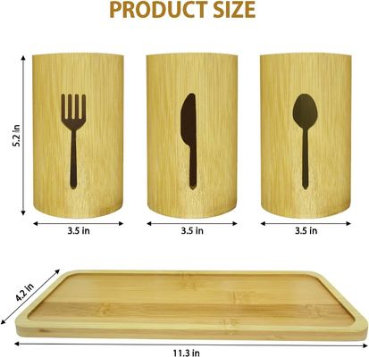 Installationsart Stehender Typ Bambus-Werkzeughalter mit Holz-Netzwerk-Organisator