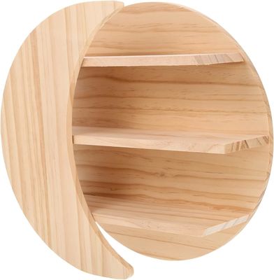 Platz sparen mit Holz Mond Wandmontage Schwimmbänder Nachhaltige Lagerlösung