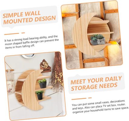 Platz sparen mit Holz Mond Wandmontage Schwimmbänder Nachhaltige Lagerlösung