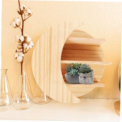 Platz sparen mit Holz Mond Wandmontage Schwimmbänder Nachhaltige Lagerlösung