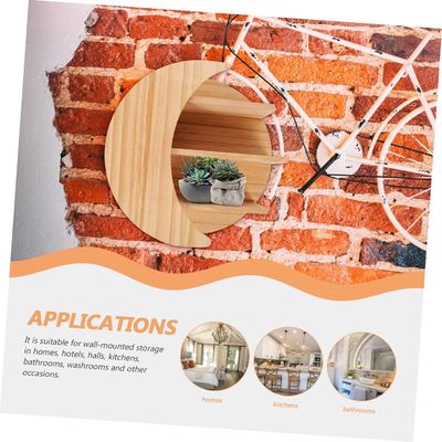 Platz sparen mit Holz Mond Wandmontage Schwimmbänder Nachhaltige Lagerlösung