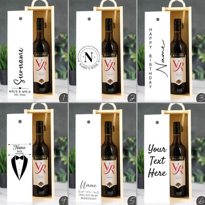 Bestellungen auf Maßnahme akzeptiert Laser-gravierte Holzweinkiste mit Acryl-Einlagen und Gleitdeckel