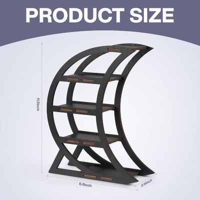 Wohnung Holzkristallregal Halter Mond Dekorationsregale für Wohnzimmer