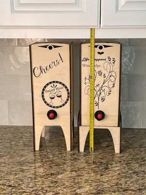 Holz Weinkarton Anzeige Halt für mehrere Größen von Boxen Handgefertigte Weinkartonhalter