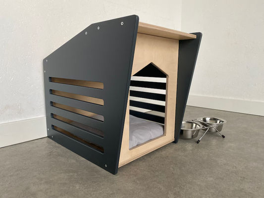 Modernes Holz Wandmontiertes Katzenstall Klappbares Haus für Haustiere im Innenraum mit individuellem Design