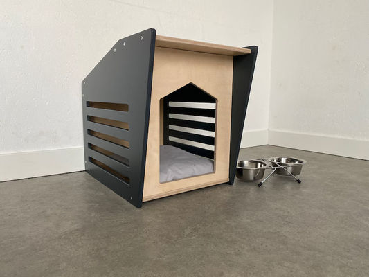 Modernes Holz Wandmontiertes Katzenstall Klappbares Haus für Haustiere im Innenraum mit individuellem Design