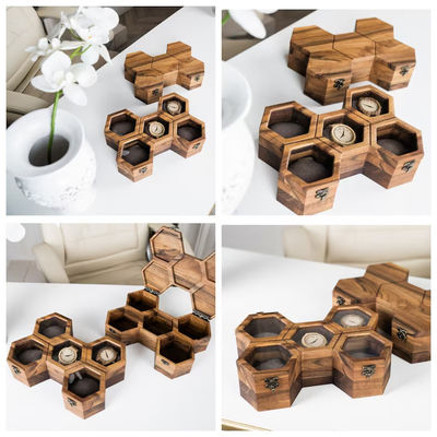 Schieberde Umwelt- Holzuhrbox Personalisierte Anzeige für Männer