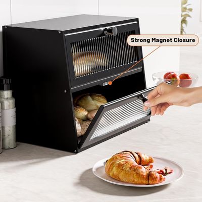 Handgefertigte große Holzhausbrotbox mit Fenster aus TIMBER Holz zum Nutzen