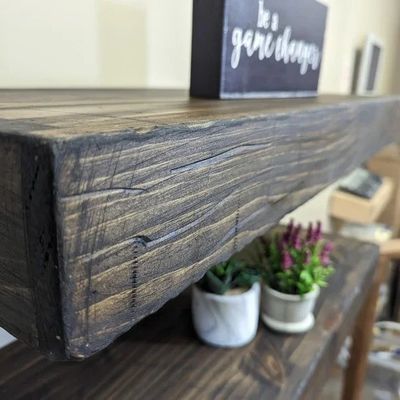 Rustikales Holz Schwebende Regale 3 Zoll dick 10 Zoll tief anpassbar OEM ODM