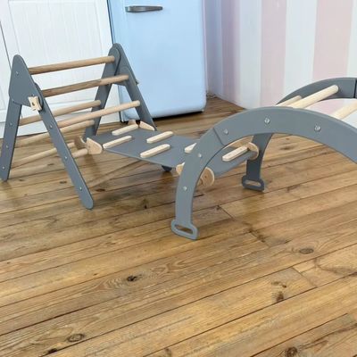 Montessori-Klettern für Kleinkinder Innenraum Dreiecksklettern in Ihrer Farbauswahl