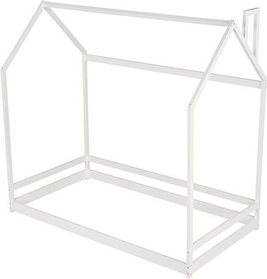 Kinderzimmermöbel Zwillingsgröße Fußbett mit Holzhausgestaltung und Baldachinrahmen