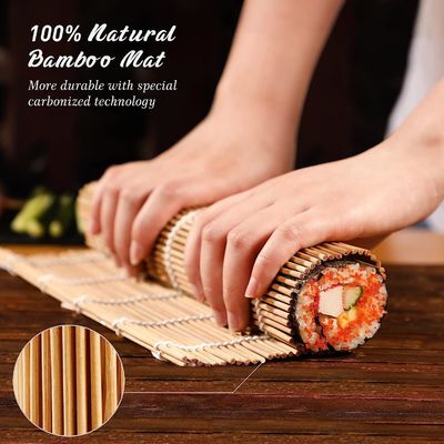3 Drahtdicke Sushi Mat Kit 2 Rollmatten 5 Paar Stäbchen 1 Paddel 1 Spatelle